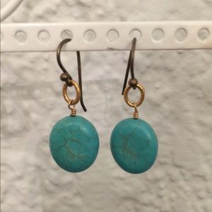 Turquoise drop dangle earrings